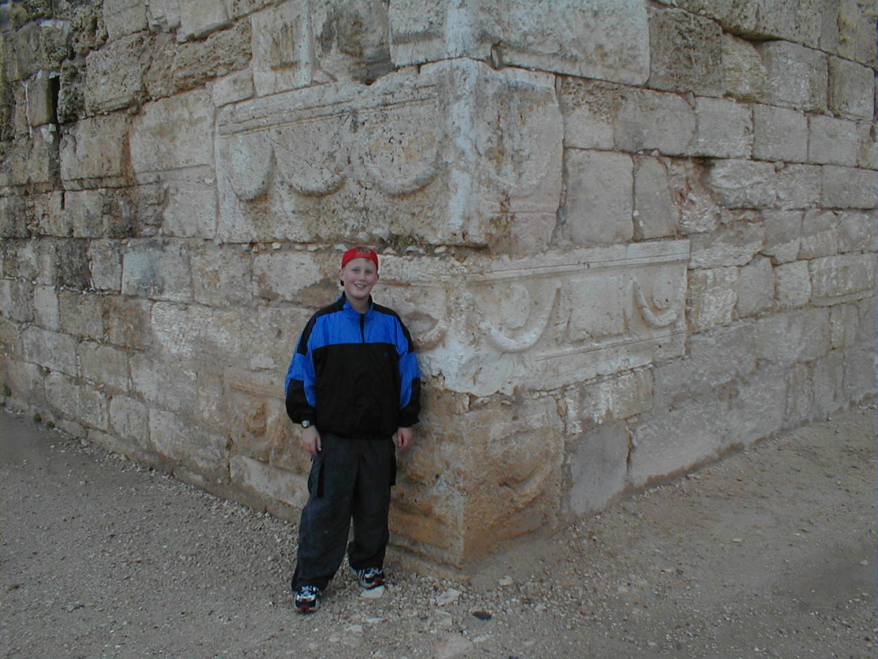 Sephorus - Sarcophagus as building stones.JPG
